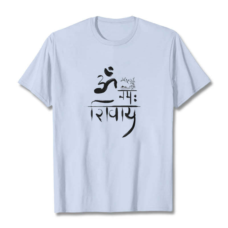 OM NAMAH SHIVAYA Crane Bamboo Cotton Tee T-shirt