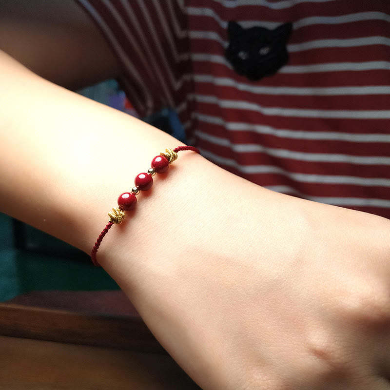 Colorful String Cinnabar Calm Bracelet