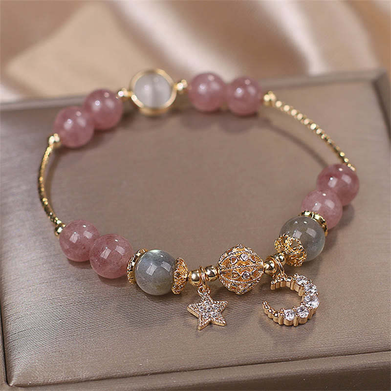 The Healing Positive Strawberry Quartz Bracelet