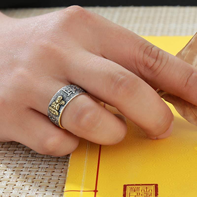 Chinese Zodiac Natal mystic zen Wealth Luck Adjustable Ring