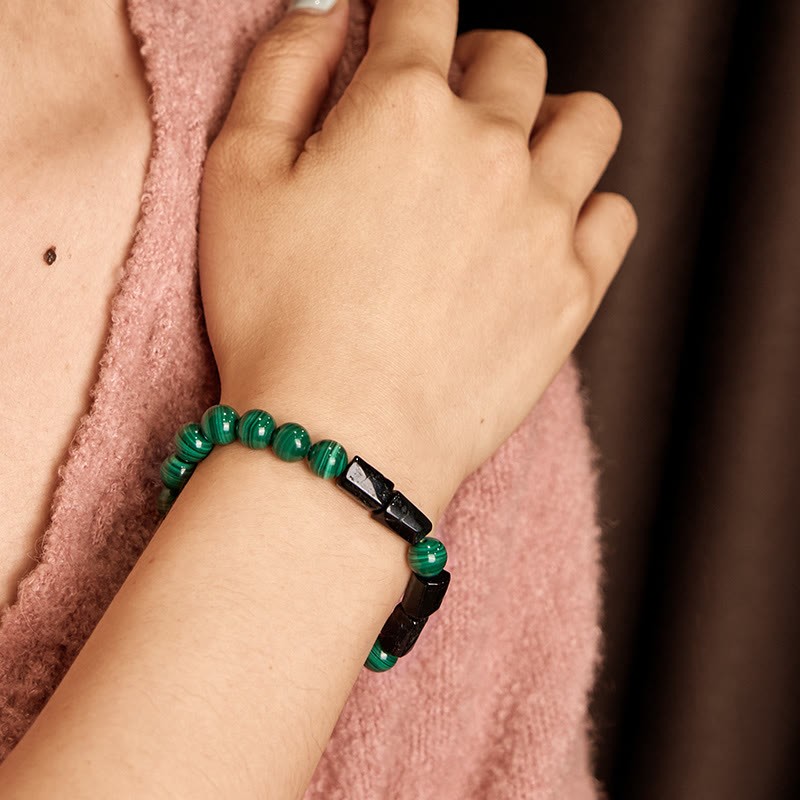 Malachite Black Tourmaline Purity Bracelet