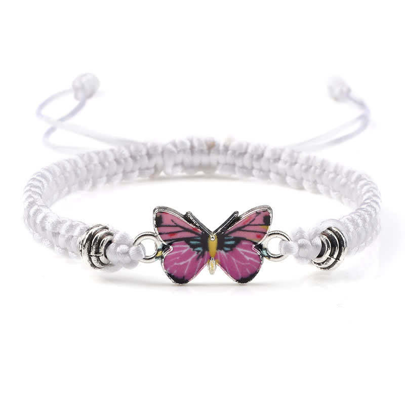 Butterfly Freedom Love String Charm Bracelet