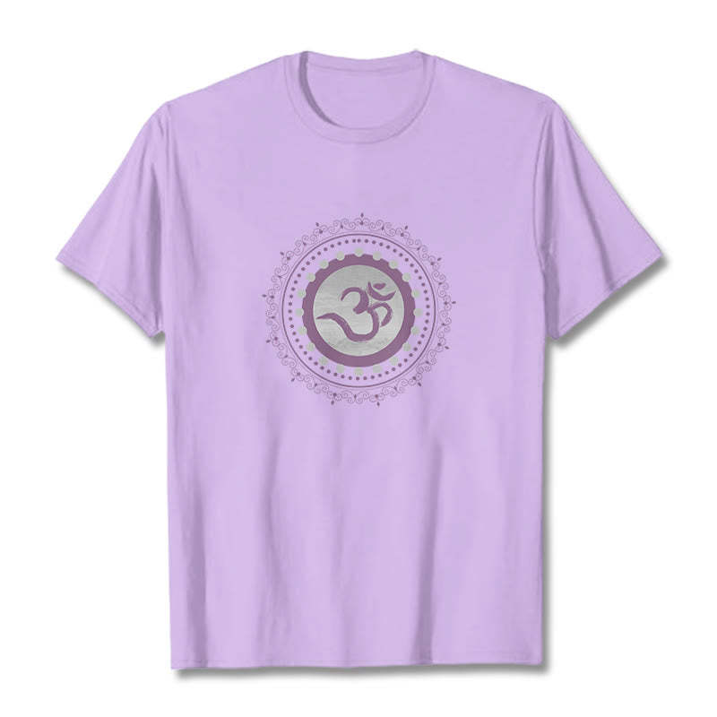 Om Mandala Pattern Cotton Tee T-shirt