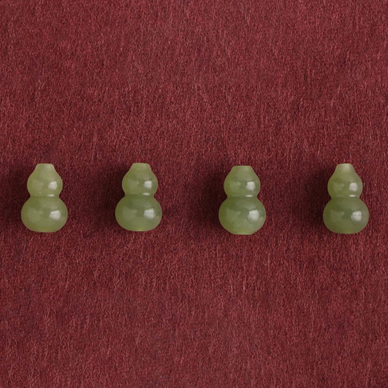 Natural Hetian Jade Gourd Protection Luck Braided Bracelet Anklet