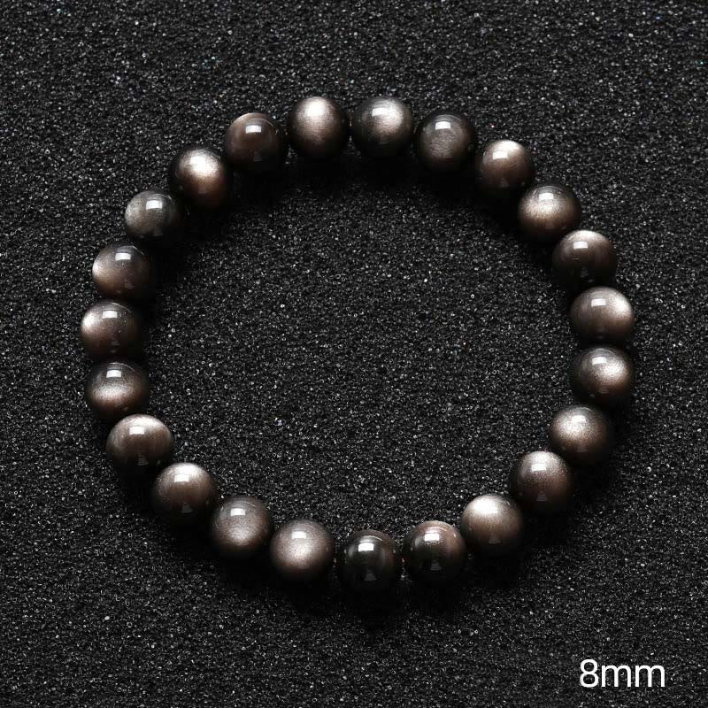 Natural Silver Sheen Obsidian Soothing Protection Bracelet