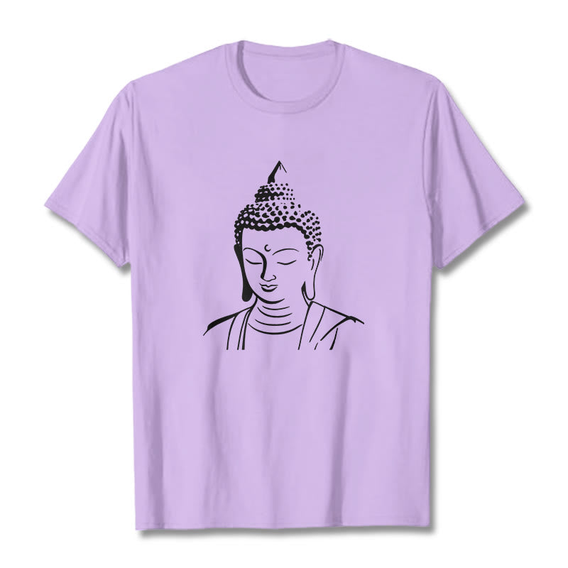 mystic zen Head Pattern Cotton Tee T-shirt