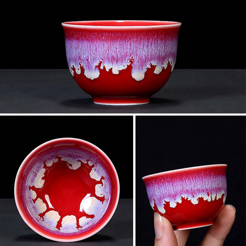 Chinese Jianzhan Glaze Kiln Change Ceramic Teacup Tenmoku Kung Fu Tea Cup