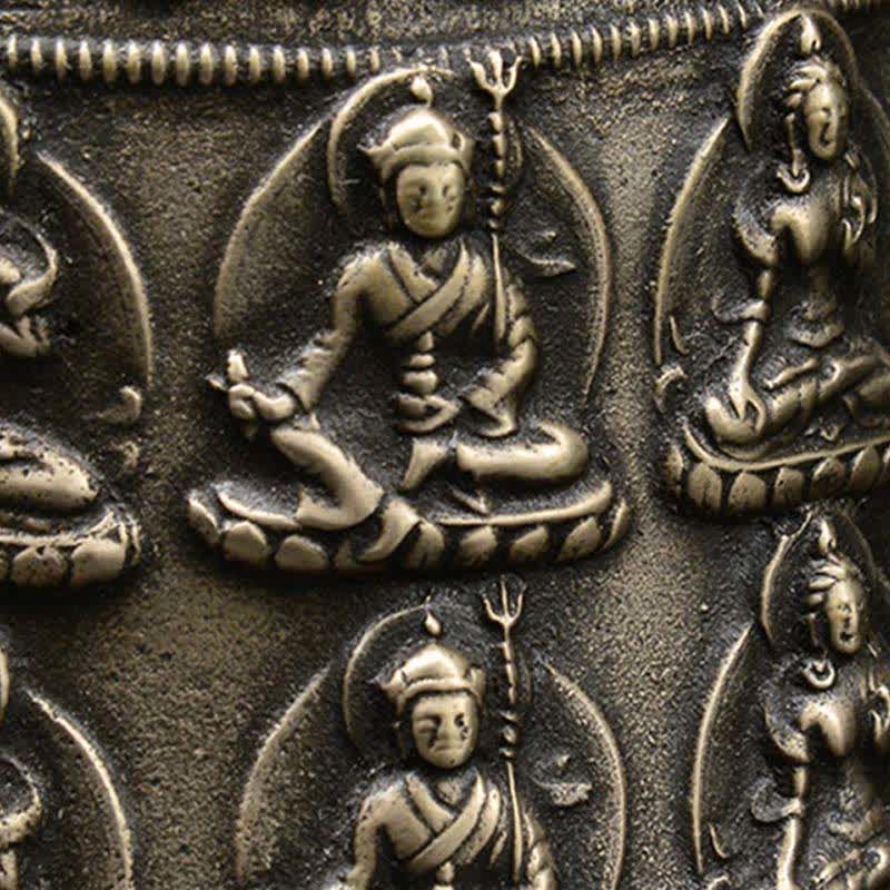 Tibetan Engraved mystic zen Dragon Wind Chime Bell Copper Luck Wall Hanging Decoration