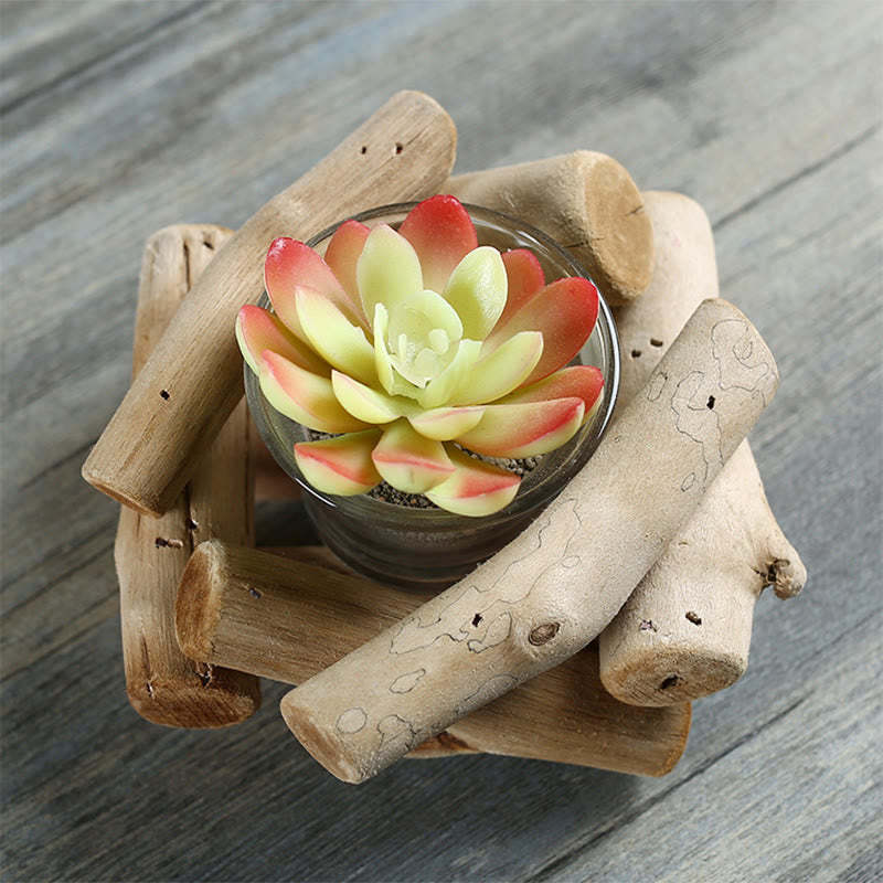 Wood Candlestick Home Candle Holder Decoration