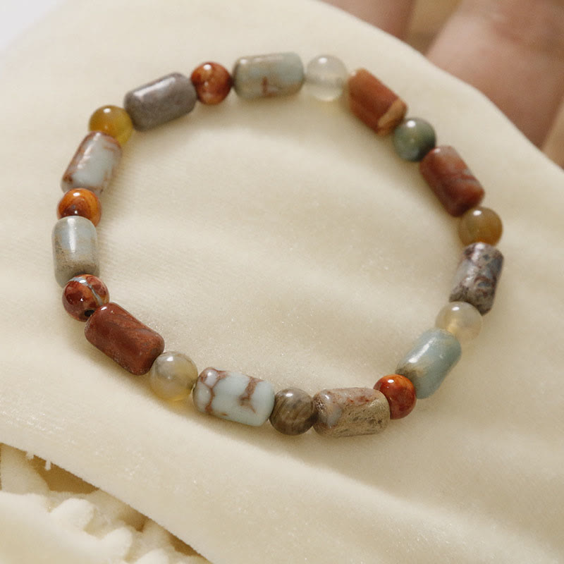 Red Agate Shoushan Stone Calm Blessing Bracelet