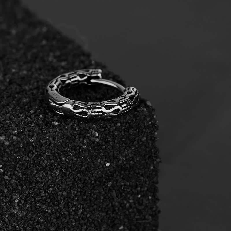 Retro Pattern Titanium Steel Balance Earrings