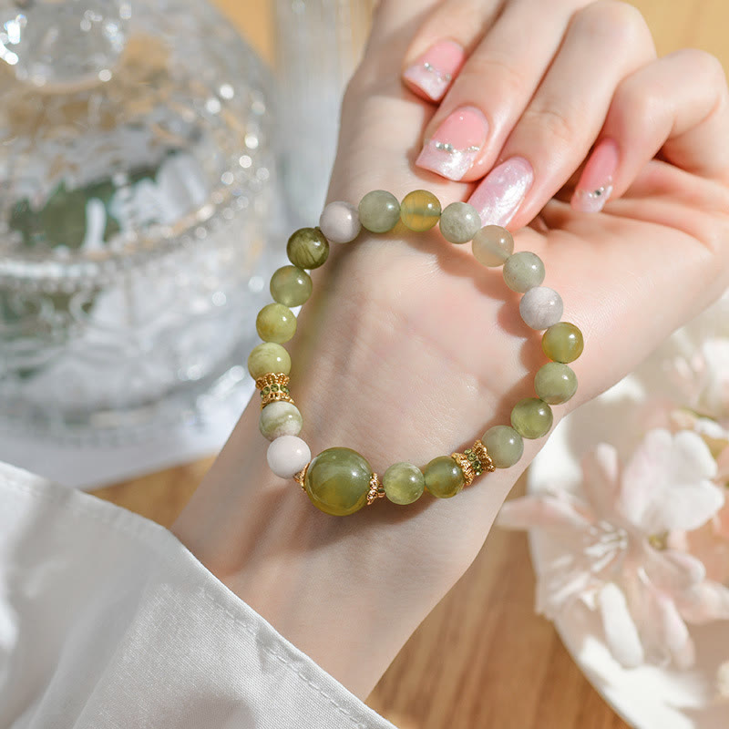 Green Grape Color Jade Abundance Bracelet
