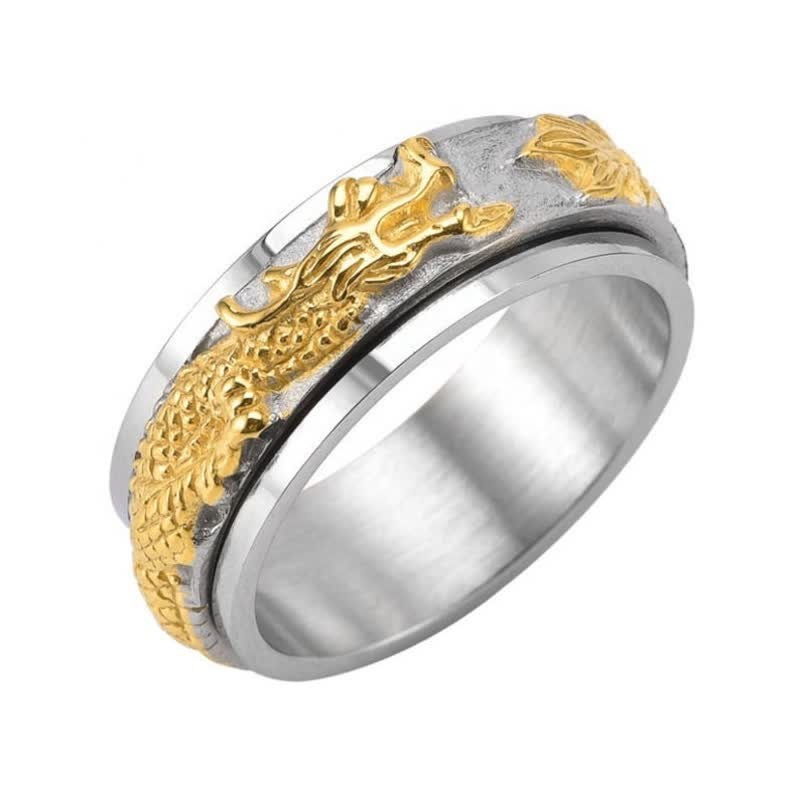 Dragon Titanium Steel Stimulation Rotatable Ring (Extra 30% Off | USE CODE: FS30)