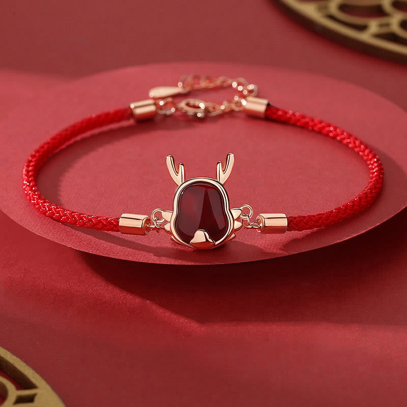 ???A Flash Sale-  925 Sterling Silver Year of the Dragon Natural Red Agate Dragon Attract Fortune Fu Character Strength Bracelet Necklace Pendant Earrings