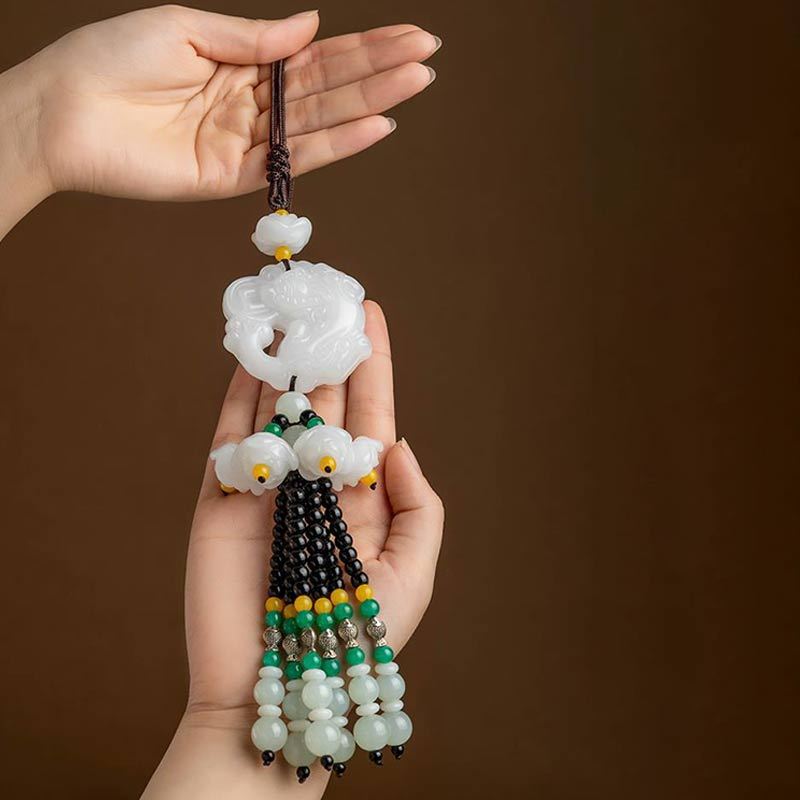 FengShui Jade PiXiu Blessing Car Pendant Decoration