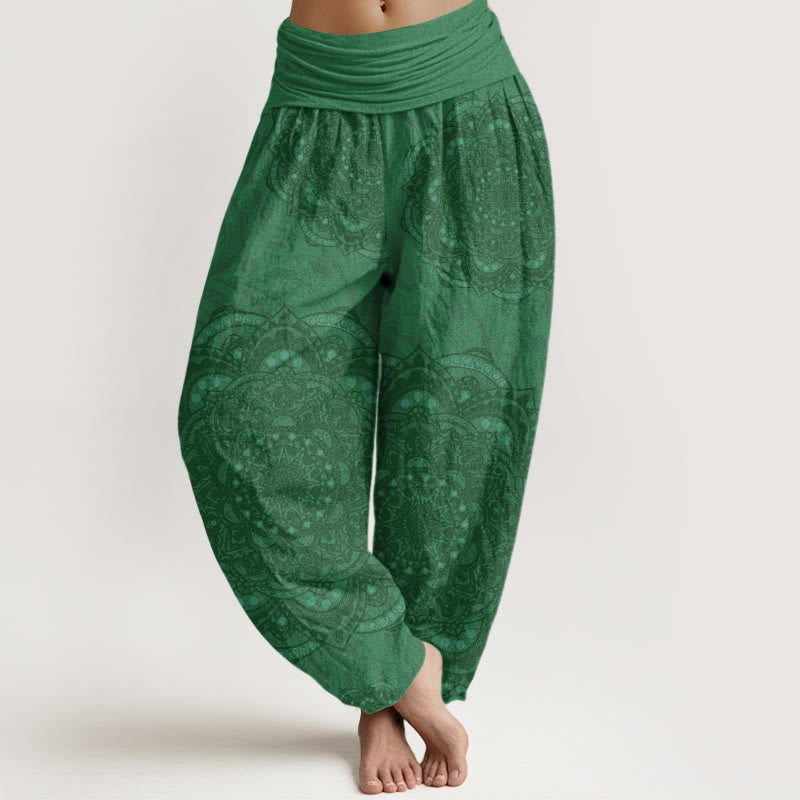Mandalas Paisley Pattern Women's Elastic Waist Harem Pants