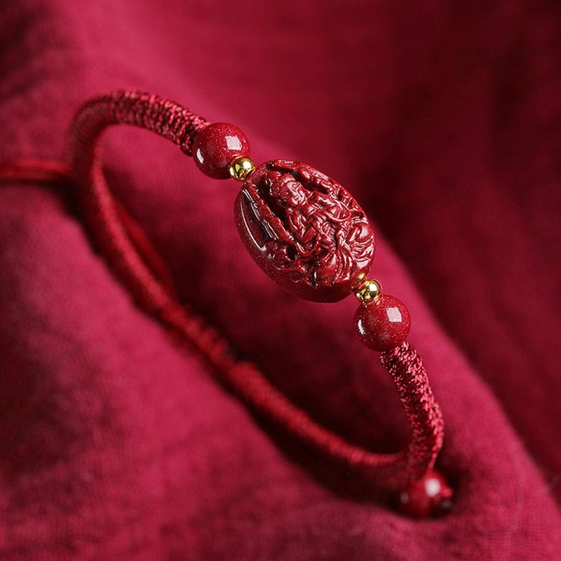 Chinese Zodiac Natal mystic zen Cinnabar Keep Away Evil Spirits Rope Bracelet (Extra 30% Off | USE CODE: FS30)