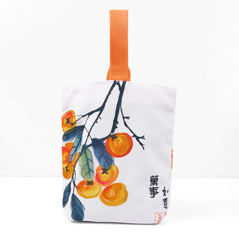 Persimmon Canvas Handbag