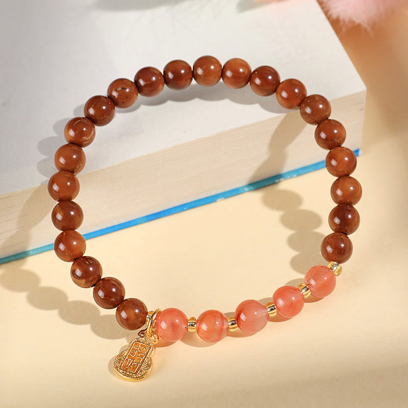 Green Phantom Citrine Rutilated Quartz Super Seven Crystal Confidence Bracelet
