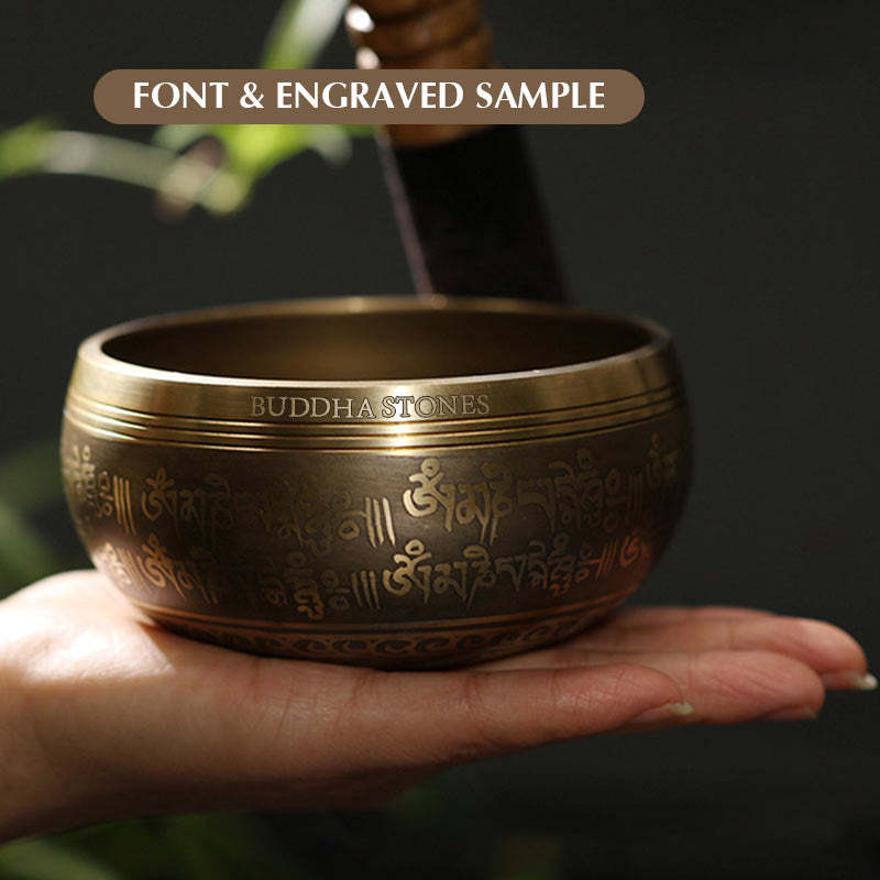 Tibetan Meditation Sound Bowl Handcrafted for Healing and Mindfulness Singing Bowl Set