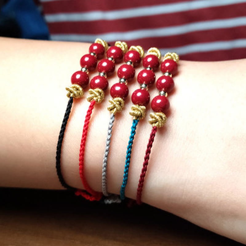 Colorful String Cinnabar Calm Bracelet
