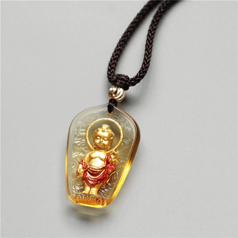 Tibetan mystic zen Liuli Crystal Serenity Necklace Pendant