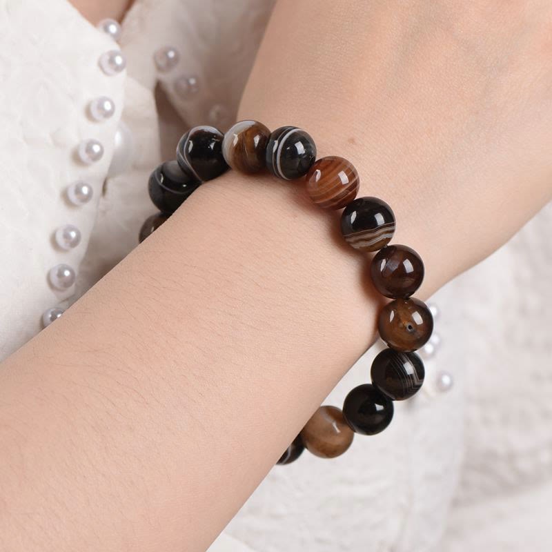 Tibetan Sardonyx Happiness Positive Bracelet