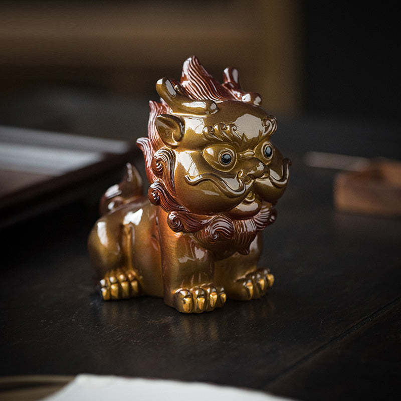 Color Changing Small PiXiu Resin Tea Pet Wealth Home Figurine Decoration