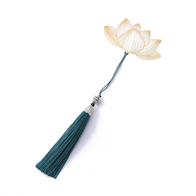 Lotus Flower New Beginning Metal Brass Hollow Bookmark