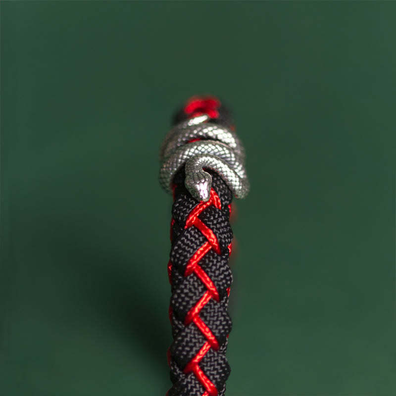 Year of the Snake 999 Sterling Silver String Protection Braided Bracelet