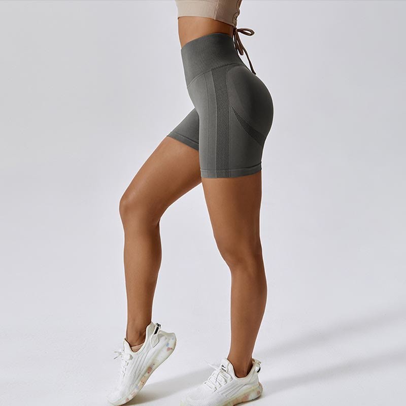 Women Seamless Sports Fitness High Waist Yoga Workout Shorts