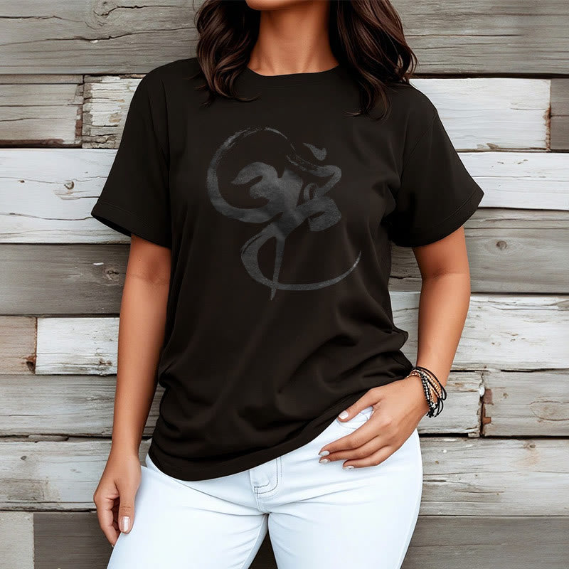 Om Design Cotton Tee T-shirt