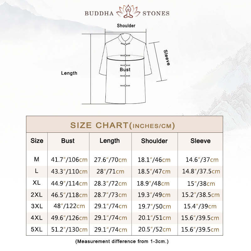 Chinese Tang Suit Frog-button Dragon Print Men's Half Sleeve Shirts