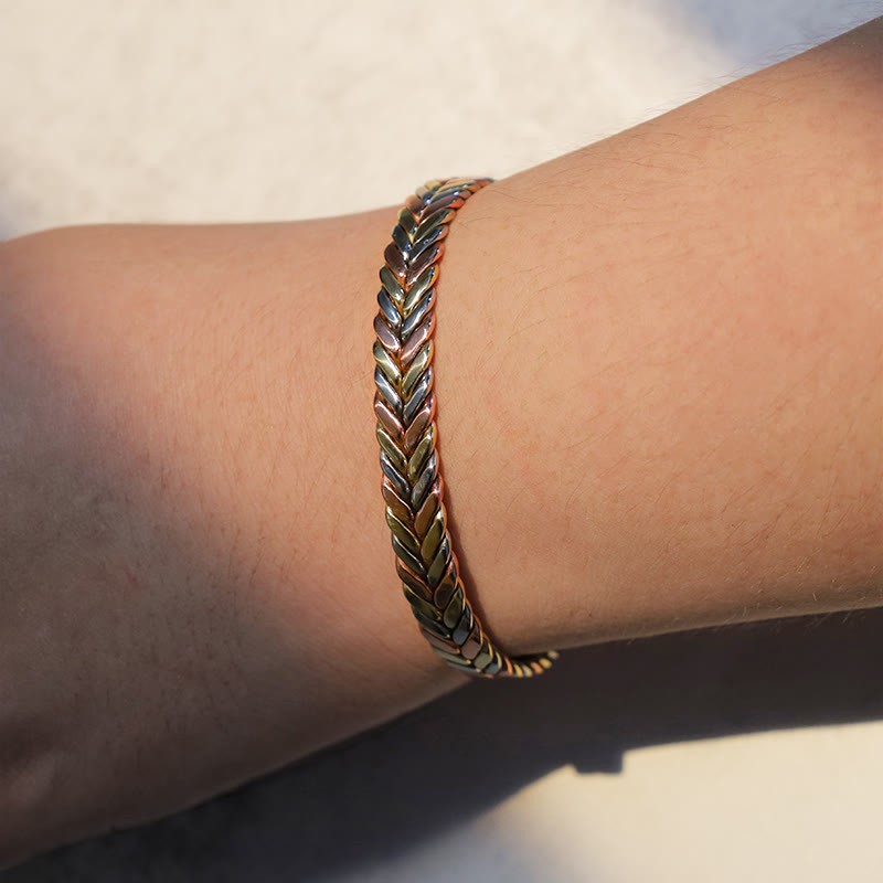 Vintage Magnetic Copper Adjustable Cuff Bracelet Bangle