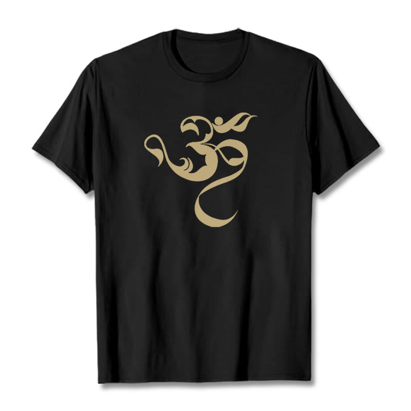 Om Figure Design Cotton Tee T-shirt