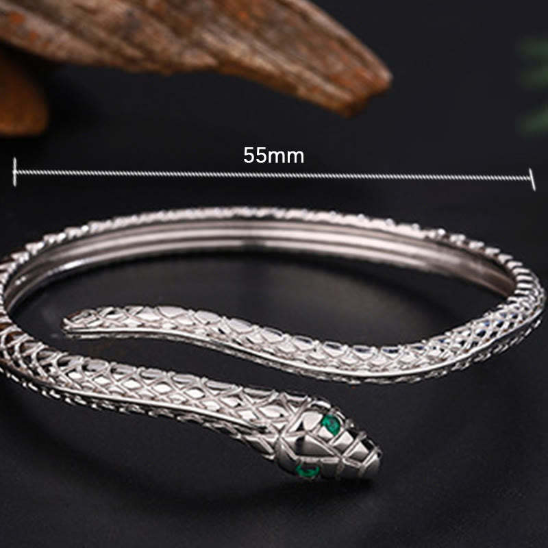 999 Sterling Silver Snake Shape Year Of The Snake Blessing Bracelet