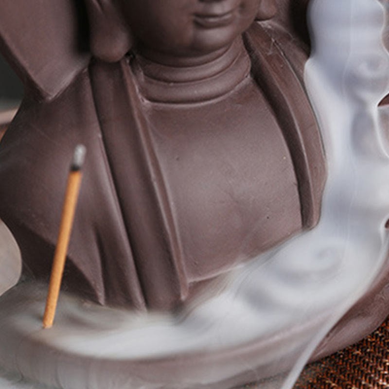 Tibetan Avalokitesvara mystic zen Lotus Healing Backflow Smoke Fountain Incense Burner