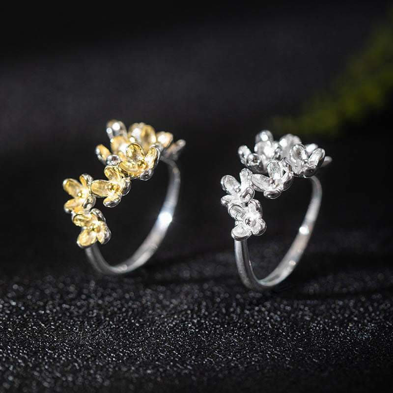 925 Sterling Silver Osmanthus Fragrans Ring