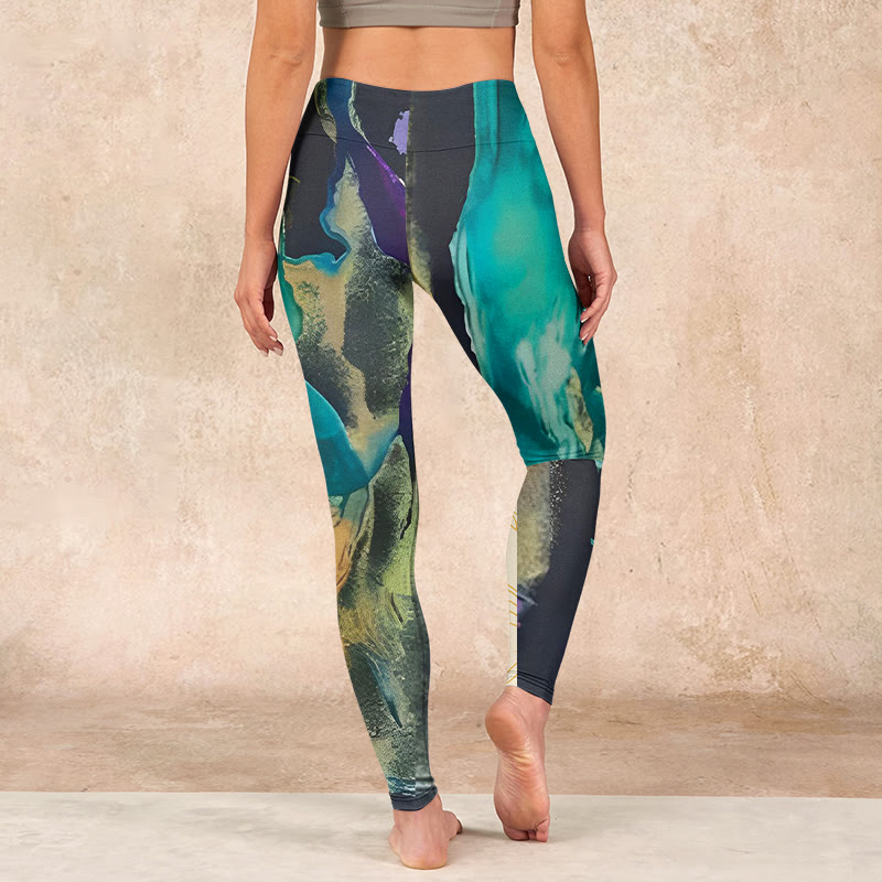 DarkCyan Natural Landscapes Exercise Leggings Women's Yoga Pants