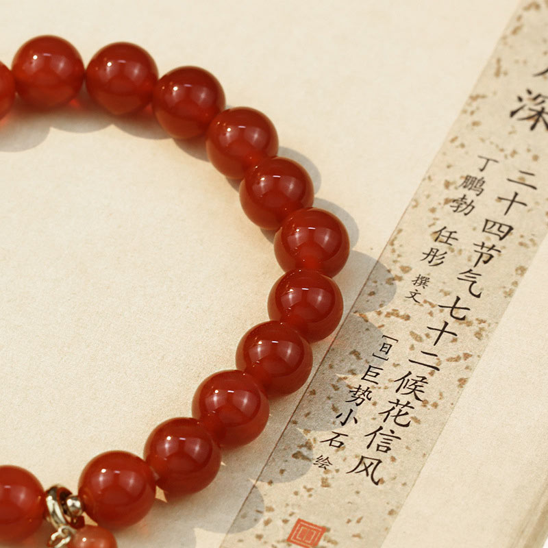Natural Red Agate mystic zen Success Bracelet
