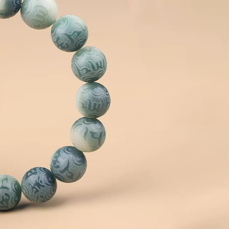 Chinese Zodiac Natal mystic zen Bodhi Seed Om Mani Padme Hum Engraved Wisdom Bracelet