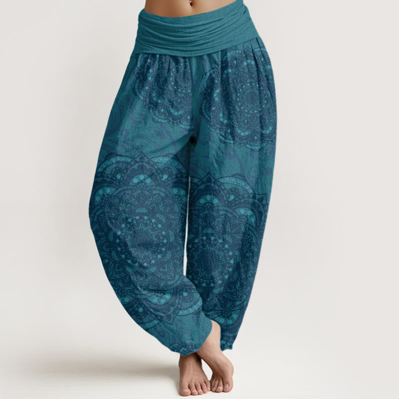 Mandalas Paisley Pattern Women's Elastic Waist Harem Pants