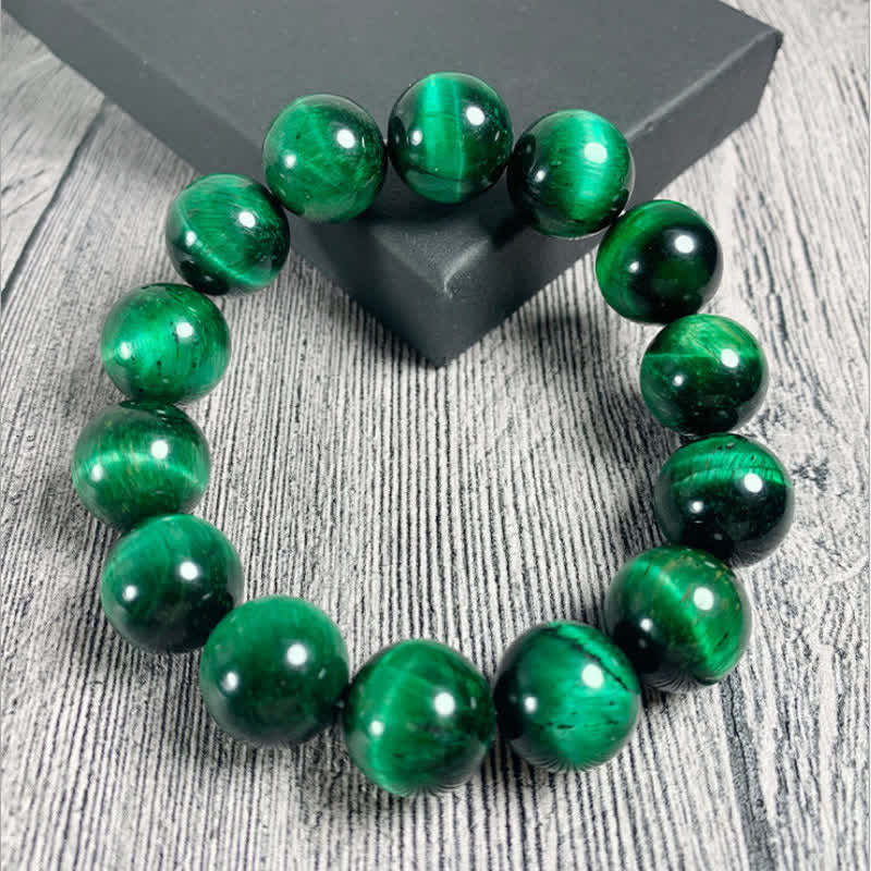 Natural Green Tiger Eye Strength Bracelet