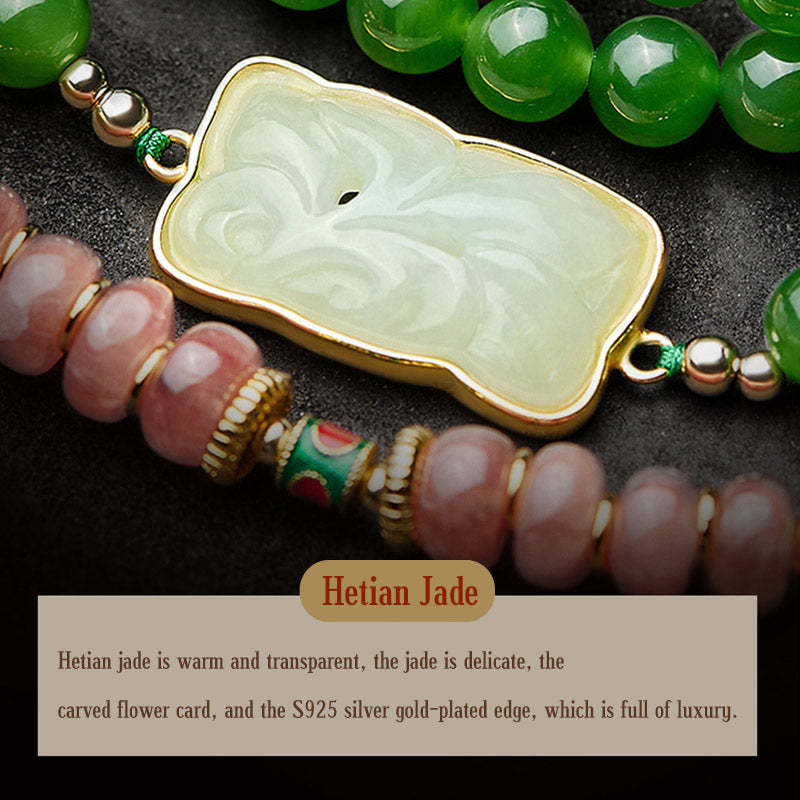 108 Mala Beads Cyan Jade Red Agate Laughing mystic zen Luck Bracelet