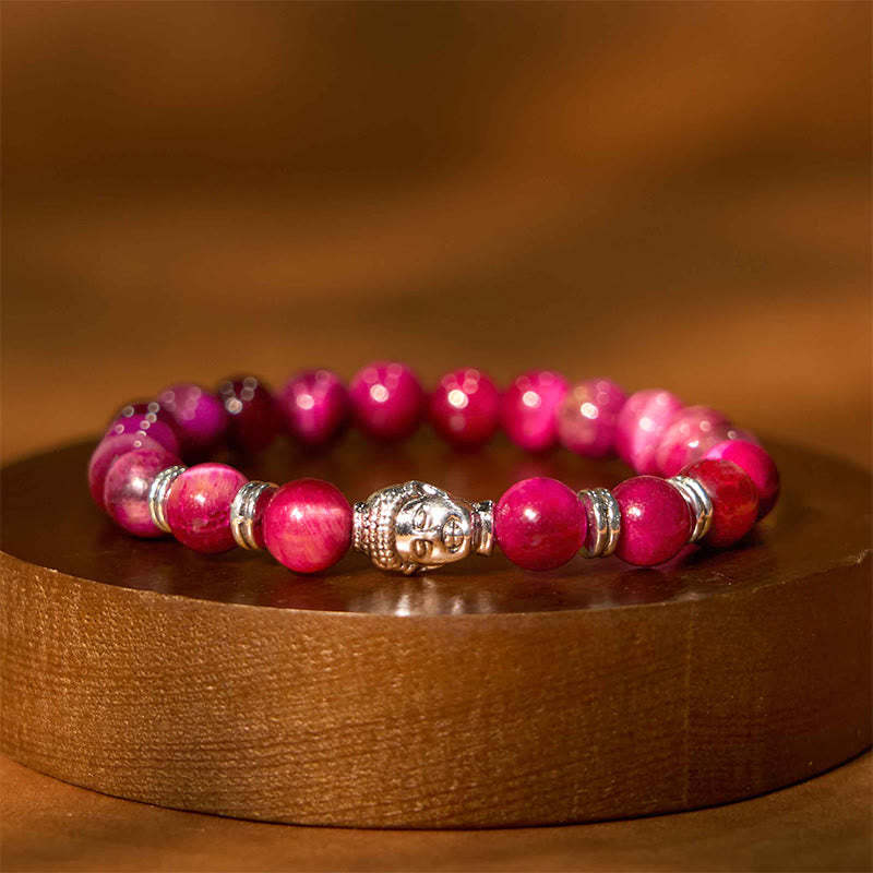 Blue Green Red Tiger Eye mystic zen Head Balance Bracelet