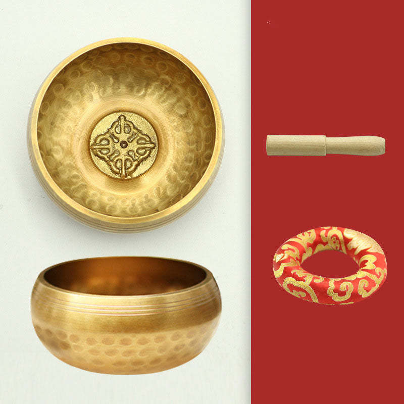 Tibetan Sound Bowl Handcrafted for Relaxation and Mindfulness Meditation Singing Bowl Set
