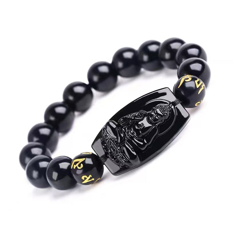 Chinese Zodiac Obsidian Protection Bracelet