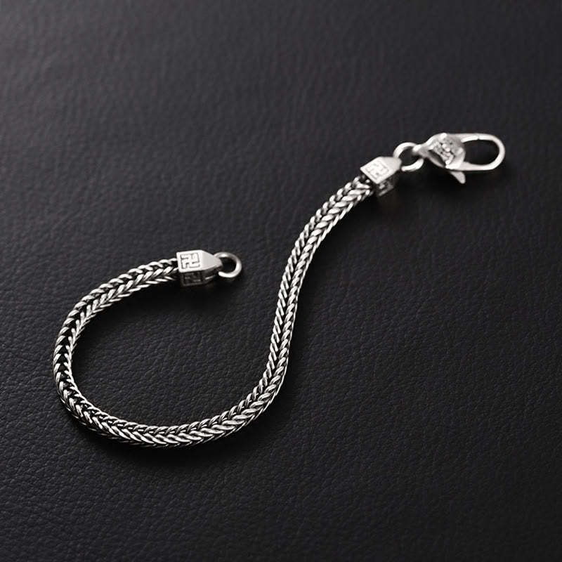 Tibetan Double Dorje Vajra Swastika Spiritual Power Chain Bracelet