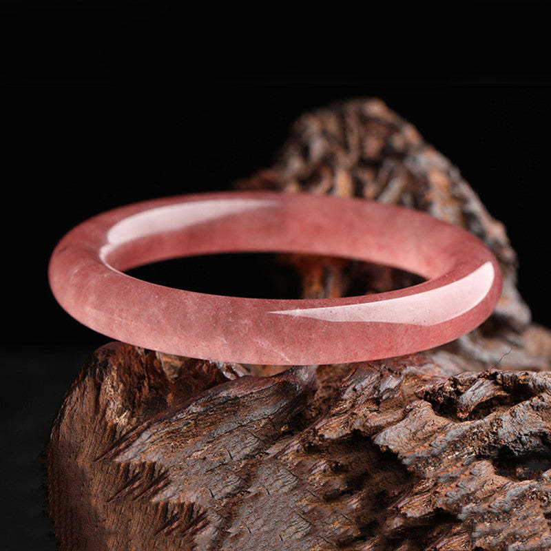 Natural Strawberry Quartz Love Healing Bracelet Bangle