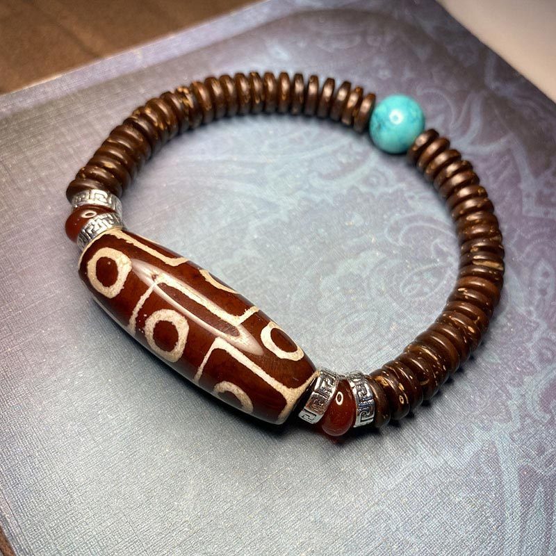 Tibetan Nine-Eye Dzi Bead Wealth Bracelet